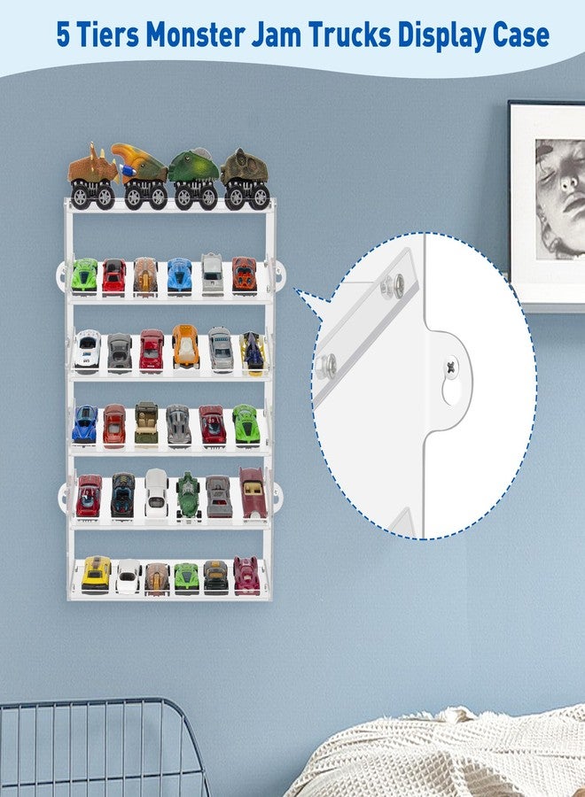 كيسلان علبة عرض أكريليك شفافة لسيارات الألعاب وسيارات ماتشبوكس، علبة عرض سيارات ماتشبوكس بستة أرفف، علبة تخزين متينة لعرض 48 سيارة لعبة من سيارات ماتشبوكس (شفافة) - Image 2